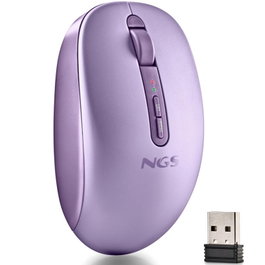 NGS Fog Dual Ratón Ergonómico Inalámbrico Púrpura
